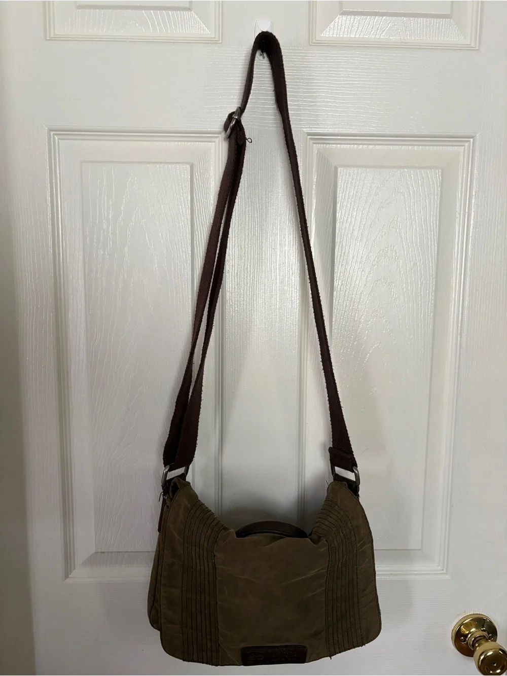 Relic Brand Crossbody Messenger Bag Canvas Olive Green